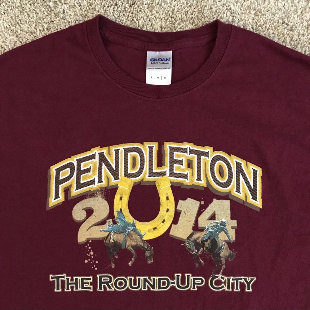 Pendleton Round-Up Rodeo 2014 Tee T-Shirt, Large